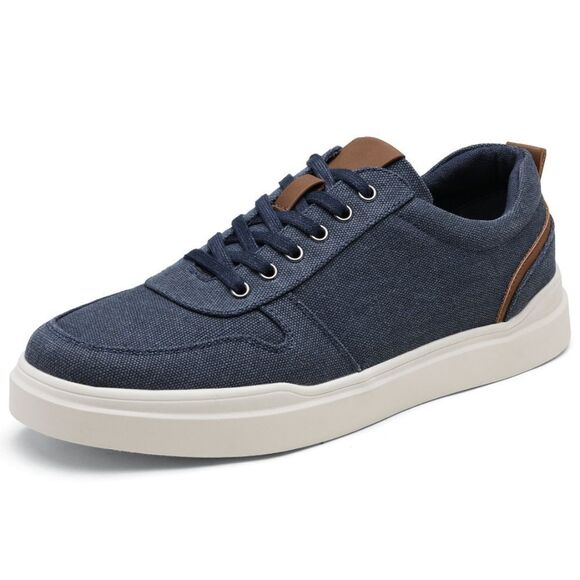 🩵NIB Bruno Marc Blue Canvas Skate Sneakers Size 11 - Picture 1 of 12